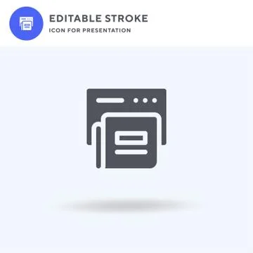 Article icon vector, filled flat sign, solid pictogram isolated on white, logo Illustrazione stock