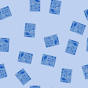 Article news media glyph vector seamless pattern Illustrazione stock