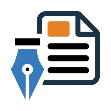 Article, report, pen, article submission icon Stock-Illustration