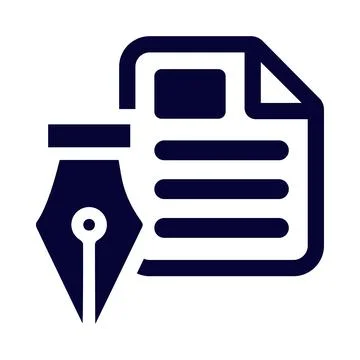 Article, report, pen, article submission icon Stock-Illustration