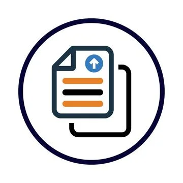Article, report, upload, article upload icon Stock Illustration