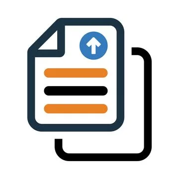 Article, report, upload, article upload icon Stock Illustration