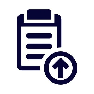 Article, report, upload, article upload icon Stock Illustration