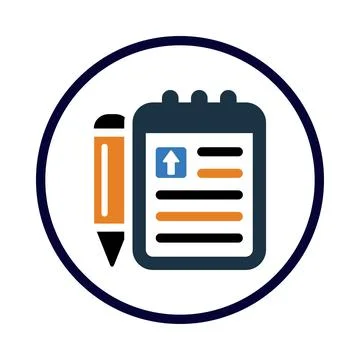 Article, report, upload, article upload icon Stock Illustration