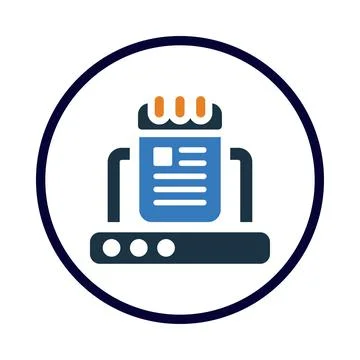 Article, report, upload, article upload icon Stock Illustration