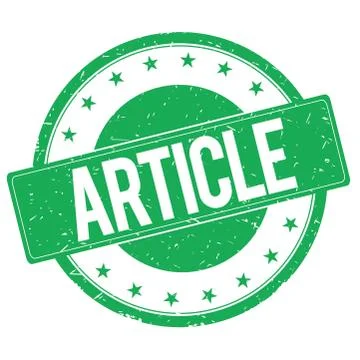 ARTICLE stamp sign green Stock Illustration