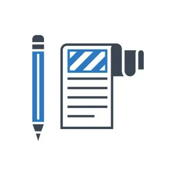 Article Submission Vector Glyph Icon Stock-Illustration