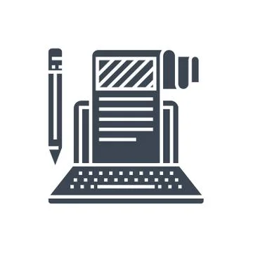 Article Submission Vector Glyph Icon Stock-Illustration
