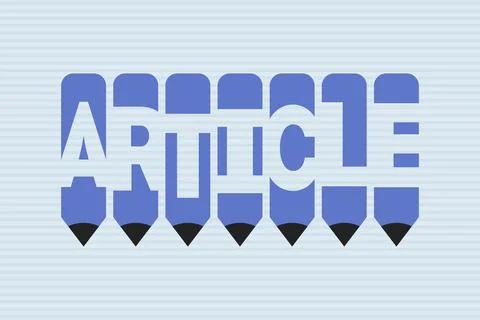 Article text with Pen symbol creative ideas design Illustrazione stock