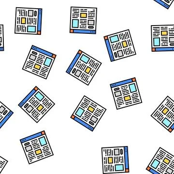 Article web information vector seamless pattern Stock Illustration