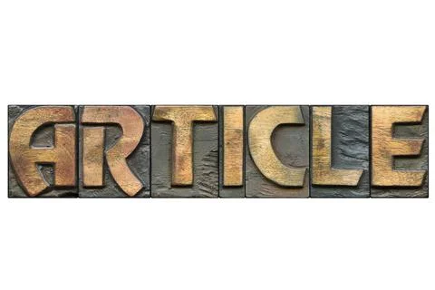 Article word isolated Stock Photos