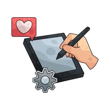 Article writing illustration Illustrazione stock