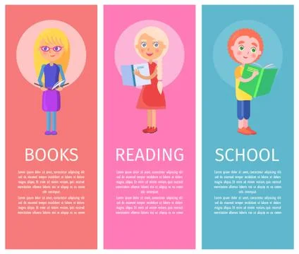 Articles about Children Books with Illustrations Illustrazione stock