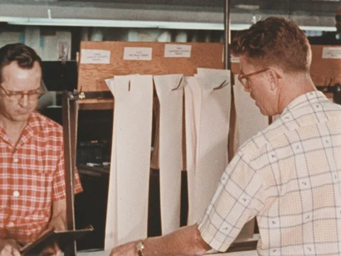 Articles are printing and proofread before they are finalized for printing. Video stock 74399241