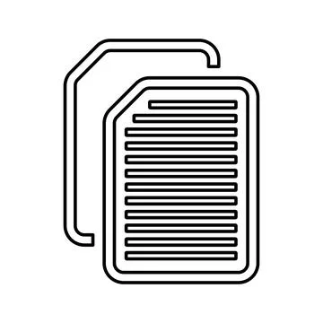 Articles, document, files, seo icon. Line, outline design. Stock Illustration