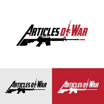 Articles Of War Logo Design Stock Illustration