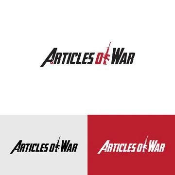 Articles Of War Logo Design Stock Illustration