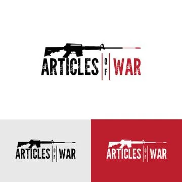 Articles Of War Logo Design Stock Illustration