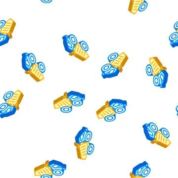 Articulated dumper isometric icon vector isolated illustration Stock Illustration