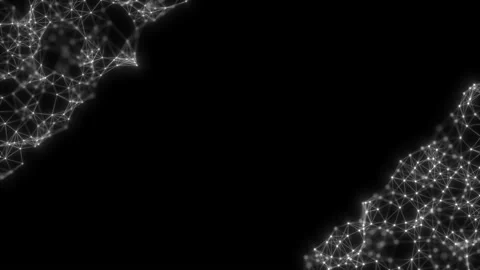 Articulated kernels in the corners of the screen.4k abstract art background with Video stock 105318031