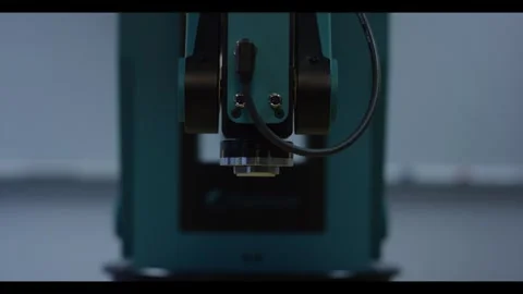 Articulated Robot with Machine Vision Optical Sensor, Research Facility View Stock Footage 341298559