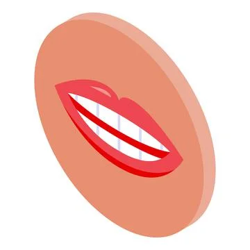 Articulation development icon isometric vector. Mouth speech Stock Illustration