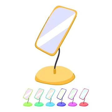 Articulation speech therapy mirror vector cartoon graphic Stock Illustration