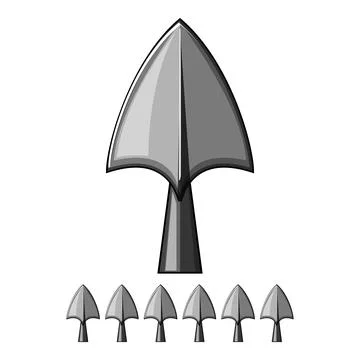 Artifact arrowhead cartoon vector graphic Stock Illustration