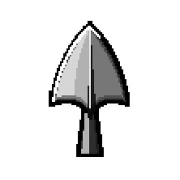 Artifact arrowhead pixel art vector illustration Illustrazione stock