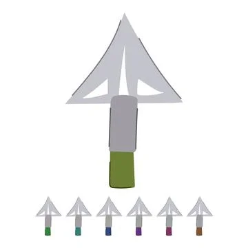 Artifact arrowhead vector cartoon graphic Stock Illustration