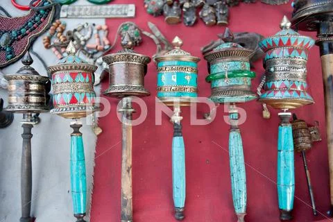Artifact. prayer wheel Stock Photos