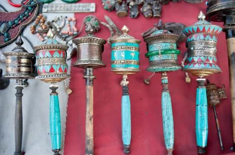 Artifact. prayer wheel Stock Photos