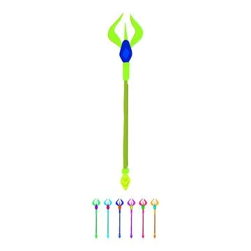 Artifact trident magic vector cartoon graphic Stock Illustration