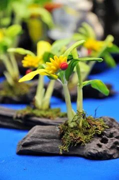 Artificial banana tree Stock Photos