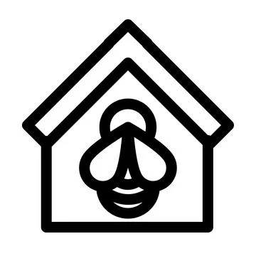 Artificial bee housing symbol - Ecological farming icon 스톡 일러스트