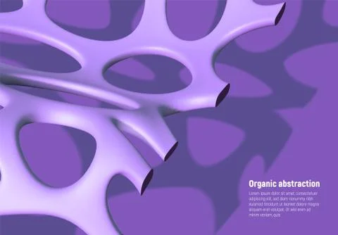 Artificial biologic fiber background with abstract violet mesh Stock Illustration