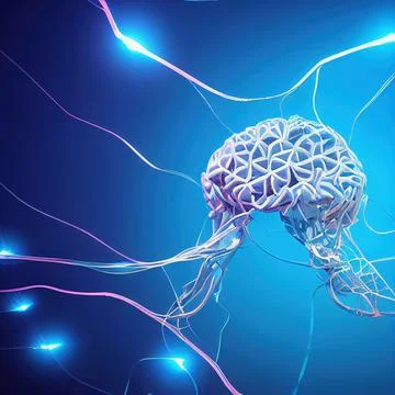 Artificial Brain Concept Stock Illustration