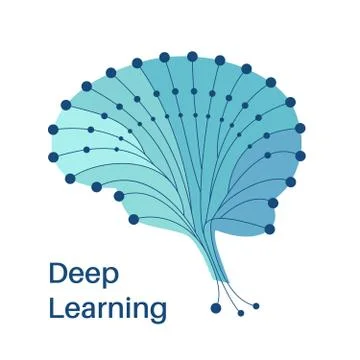 Artificial brain formed by neural network. Stock Illustration
