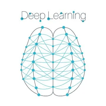 Artificial brain formed by neural network. Stock Illustration