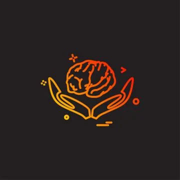 Artificial brain hands  intelligence icon vector design Stockillustratie