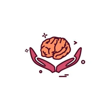 Artificial brain hands  intelligence icon vector design Stockillustratie