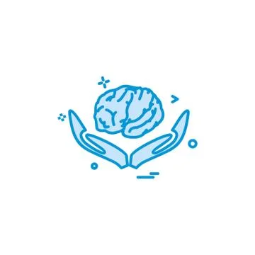 Artificial brain hands  intelligence icon vector design Stockillustratie