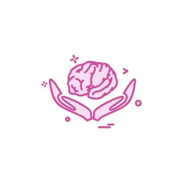 Artificial brain hands  intelligence icon vector design Stockillustratie
