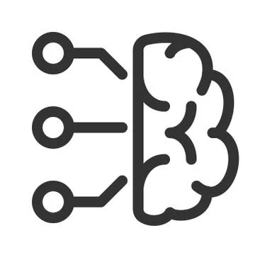 Artificial brain icon. Artificial intelligence concept. Brain Illustrazione stock