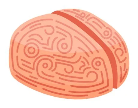 Artificial brain icon, isometric style Stock Illustration
