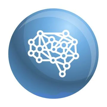 Artificial brain icon, outline style Stockillustratie