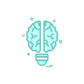 Artificial brain intelligence icon vector design 스톡 일러스트