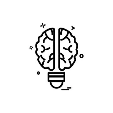 Artificial brain intelligence icon vector design 스톡 일러스트