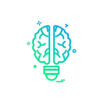 Artificial brain intelligence icon vector design 스톡 일러스트