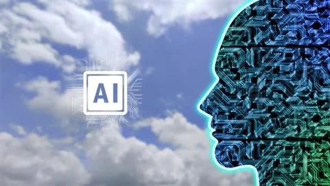 Artificial brain, intelligence, robot and brain chipset concept animation Stock Footage 253555734